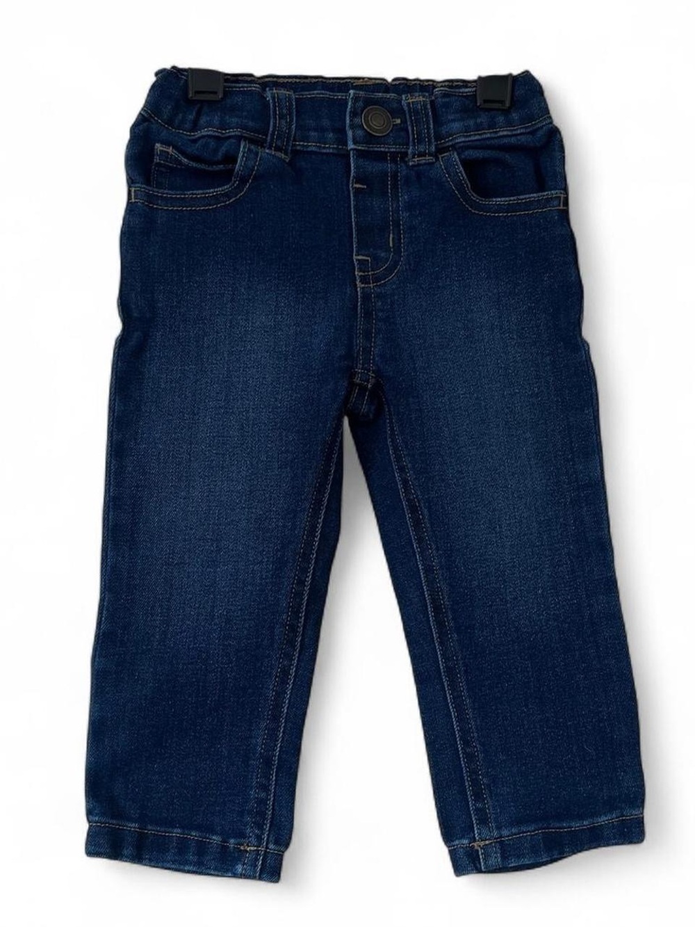 Dark Blue Dark Wash Baby Boy Skinny Denim Jeans 12M Boy Garanimals EUC